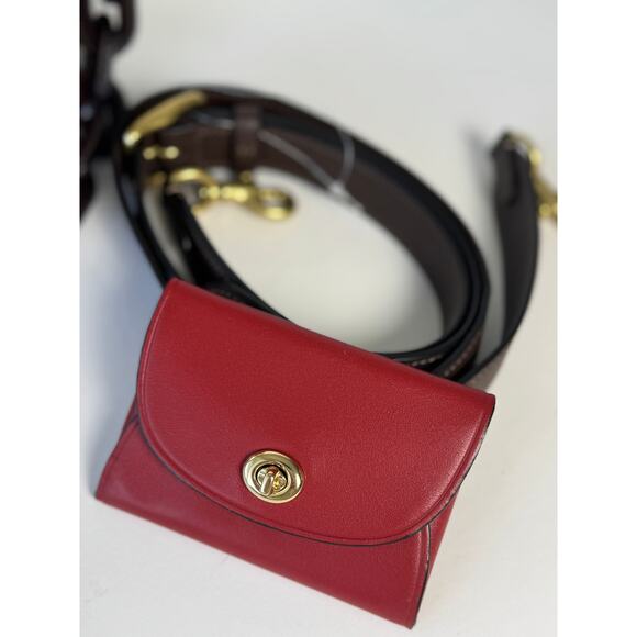 Coach Rogue Top Handle Bag in Brick Red With Card case and charm - Picture 3 of 15
